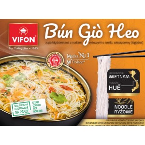 VIFON - Zupa błyskawiczna BUN GIO HEO z nudlami ryżowymi o smaku wieprzowiny łagodna 65g